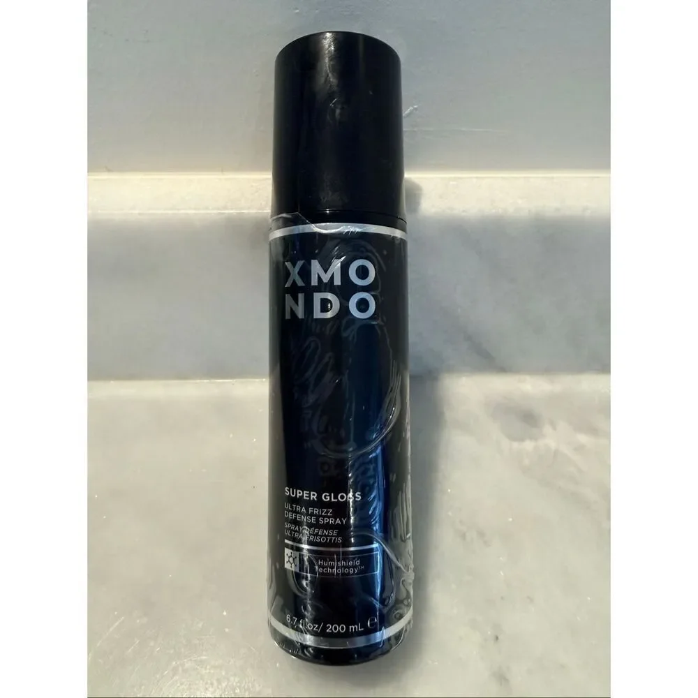 NWOT XMONDO Super Gloss Ultra Frizz Defense Hair Spray Black 6.7oz